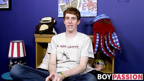 Guy with red hair gets interviewed before a solo session