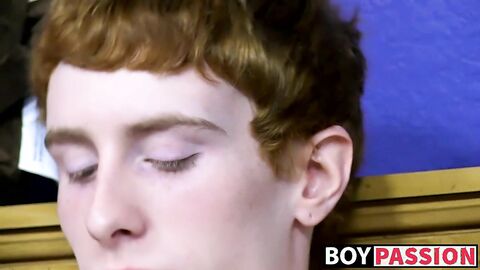 Guy with red hair gets interviewed before a solo session