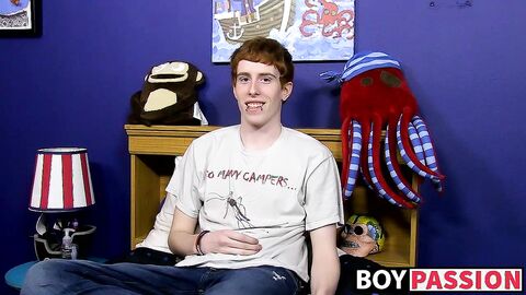 Guy with red hair gets interviewed before a solo session