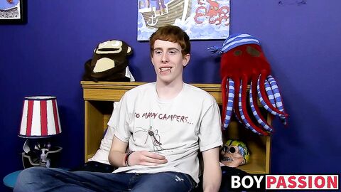 Guy with red hair gets interviewed before a solo session
