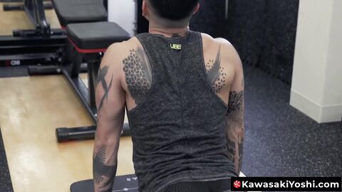 KawasakiYoshi.com - Japanese jock Yoshi Kawasaki intense dildo training play in the g