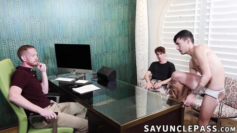 Brody Kayman fucks his twink patient while his boyfriend jerks off