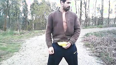 Portuguese Bear Strips and Shows His Big Cock