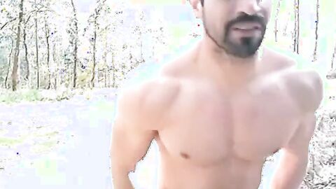 Portuguese Bear Strips and Shows His Big Cock