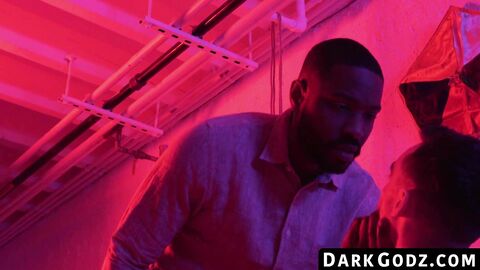 DarkGodz.com - Ebony male's domination of a petite gay in a raw, interracial pounding