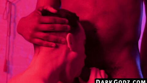 DarkGodz.com - Ebony male's domination of a petite gay in a raw, interracial pounding