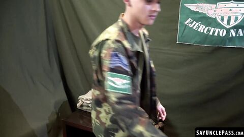 Kinky soldier got into a foursome fun with Sergeant Joris Leonard