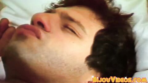 Alluring Dodge kiss and have sixty nine on the bed with his hung client