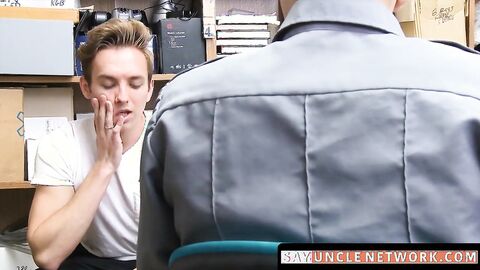SayUncleNetwork.com - Twink suspect hammered bare in hard interracial threesome with