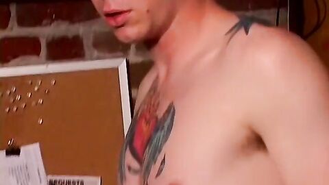 Attractive bum driller with sweet tattoos fucks his buddy