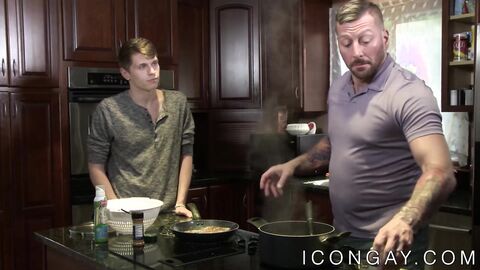 Handsome studs have a cock sucking session before anal