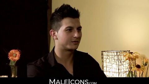 MaleIcons.com - Sexy Ty sucks and licks muscled Davey's uncut and big penis with exci