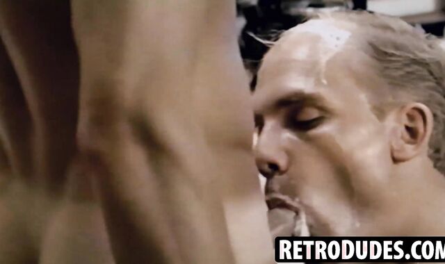 RetroDudes.com - Sensual studs Joel and I engage in a raw and intense blowjob session