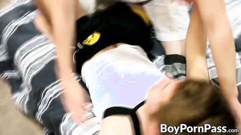 Sex starved homosexual and his bottom boy have anal sex