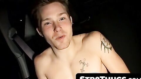 Str8Thugs.com - Billy and Blinx's moving car cock jerking adventure in POV style