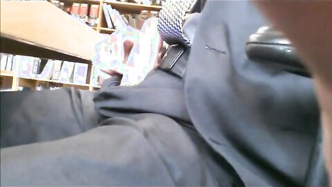 Big-Cock Hunks Jerking Off at the Library