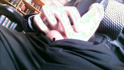 Big-Cock Hunks Jerking Off at the Library