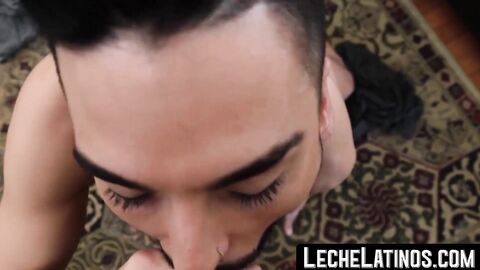 LecheLatinos.com - Stunning young Latino barebacked by a stranger in a raw, intense f