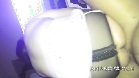 Big-Cock Asian TS Rides Interracial Amateur