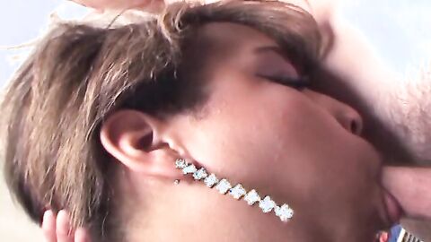 Hardcore interracial pounding for ebony cutie and boyfriend