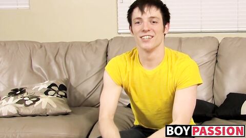 Solo masturbation and cumming with twink Jesse Jordan
