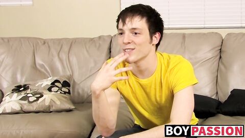 Solo masturbation and cumming with twink Jesse Jordan