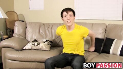 Solo masturbation and cumming with twink Jesse Jordan