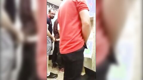 Breeding a Slut: Bareback in a Public Bathroom Orgy