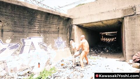 KawasakiYoshi.com - Japanese hunk Shusaku takes a massive dildo up his ass courtesy o