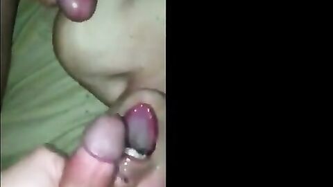 Outdoor Twink Handjob with Big Cock Cumshots