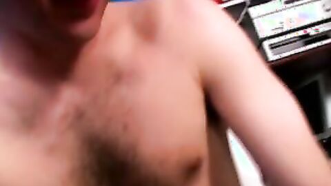Straight guys take turns teasing and fondling the same girl in a wild threesome