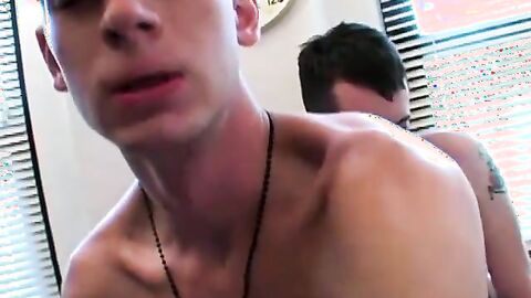 Twink sucks off his friend and loves every moment of it