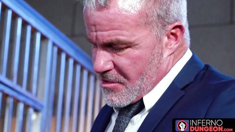 InfernoDungeon.com - Mature lawyer's raw fisting punishment for young jock prisoner