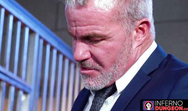 InfernoDungeon.com - Mature lawyer's raw fisting punishment for young jock prisoner
