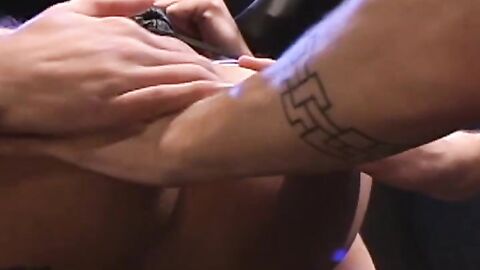 He makes Matthieu's hole sing like a violin, and then he takes Matthieu's huge hand i