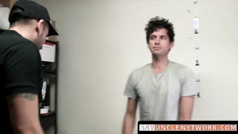 SayUncleNetwork.com - Twink visitor rides officer's bare cock hard to earn his fre