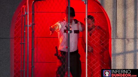 InfernoDungeon.com - Blond inmate's raw double fisting domination over two prisoners