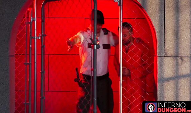 InfernoDungeon.com - Blond inmate's raw double fisting domination over two prisoners