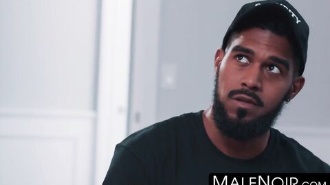 MaleNoir.com - Black security guard anally fucks his Asian customer hard and rough wi