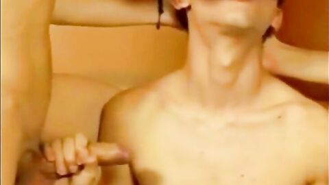 Bareback Amateur Gangbang with Twinks