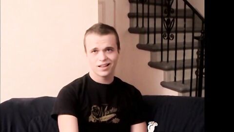 Handsome cute Holden shares his cock stroking and sexy feet with the guys