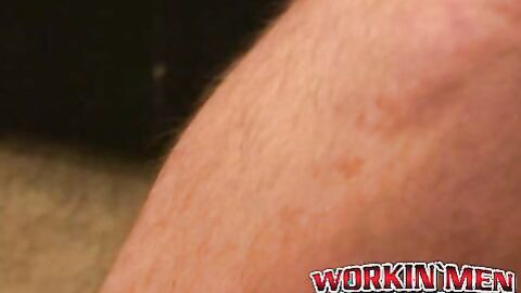 Mature chubby amateur strokes his small dick and cums
