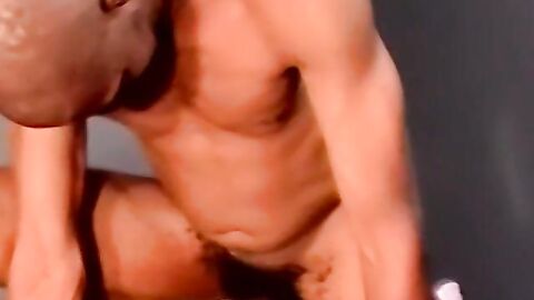 BBC homosexual masturbates and cums in fat gays mouth