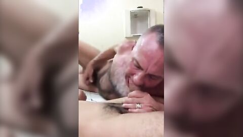 Amateur Daddy Gives Blowjob