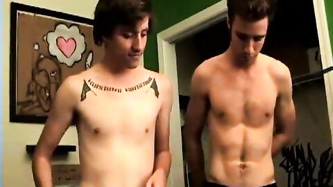 FuckingStraightBoys.com - Cute butt buddies engage in hot mmf trio
