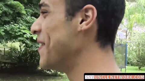 SayUncleNetwork.com - Latino twink's gay sex initiation with raw dick action
