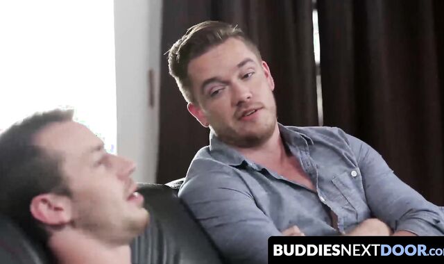 BuddiesNextDoor.com - Lucas's lips locked around Mark's giant shaft in a deep throat