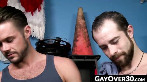 GayOver30.com - Mike prep his ass with a toy before Blake gets his big dick inside