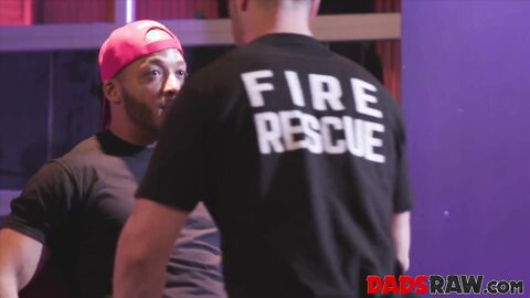 Rookie firefighter Michael Boston hot hole is plundered deep and raw