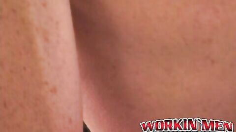 Skinny mature amateur is jerking off his big cock and cums